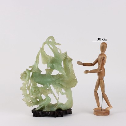 Sculptural Group Serpentine Stone China XX Century