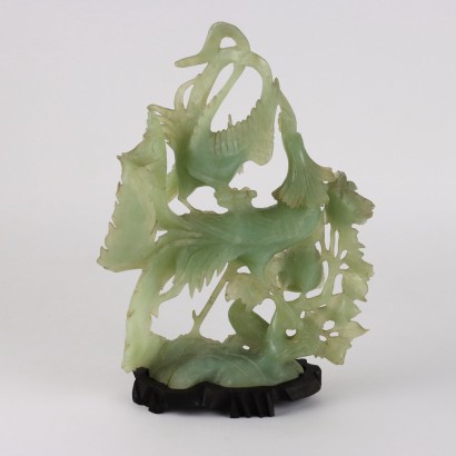Sculptural Group Serpentine Stone China XX Century