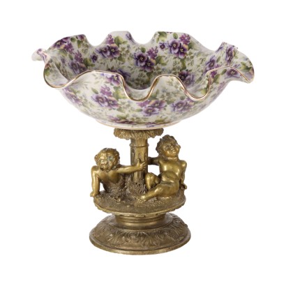 Alzatina in Bronzo e Ceramica