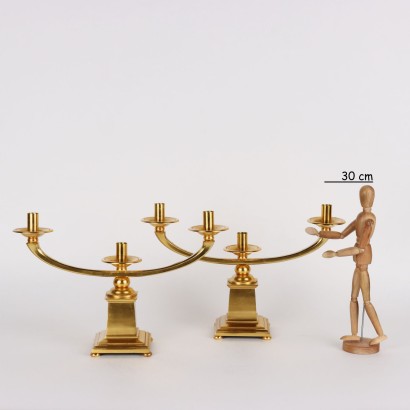 antiquariato, candelabro, antiquariato candelabro, candelabro antico, candelabro antico italiano, candelabro di antiquariato, candelabro neoclassico, candelabro del 800,Coppia di Candelabri in Bronzo Dorato