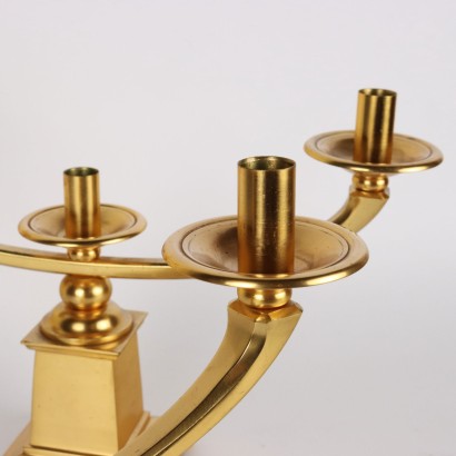 antiquariato, candelabro, antiquariato candelabro, candelabro antico, candelabro antico italiano, candelabro di antiquariato, candelabro neoclassico, candelabro del 800,Coppia di Candelabri in Bronzo Dorato
