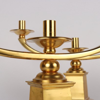 antiquariato, candelabro, antiquariato candelabro, candelabro antico, candelabro antico italiano, candelabro di antiquariato, candelabro neoclassico, candelabro del 800,Coppia di Candelabri in Bronzo Dorato