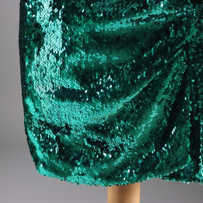 ABDO1I0179966_977096 Minifalda de lentejuelas verde de Pinko