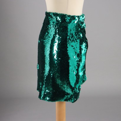 ABDO1I0179966_977097 Minifalda de lentejuelas verde de Pinko