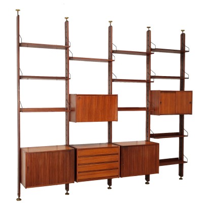 Ceiling Bookcase Mahogany Italy 1960s