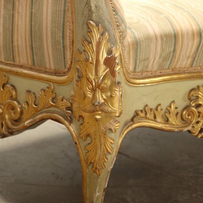 antiquariato, divani, antiquariato divani, divani antichi, divani antichi italiani, divano di antiquariato, divano neoclassico, divano del 800,Coppia di Divanetti Eclettici
