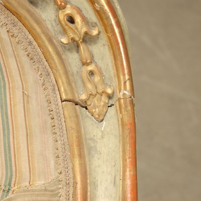 antiquariato, divani, antiquariato divani, divani antichi, divani antichi italiani, divano di antiquariato, divano neoclassico, divano del 800,Coppia di Divanetti Eclettici