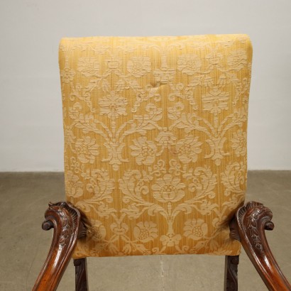 Pair of Thrones Baroque Style Walnut Italy XIX-XX Century