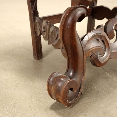 Pair of Thrones Baroque Style Walnut Italy XIX-XX Century