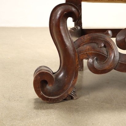 Pair of Thrones Baroque Style Walnut Italy XIX-XX Century