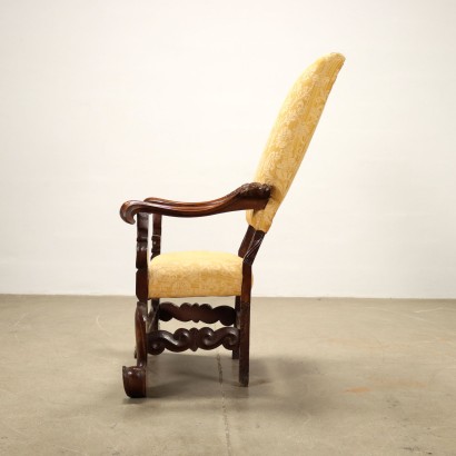 Pair of Thrones Baroque Style Walnut Italy XIX-XX Century
