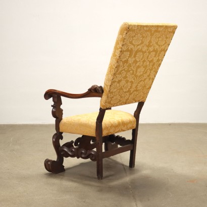 Pair of Thrones Baroque Style Walnut Italy XIX-XX Century