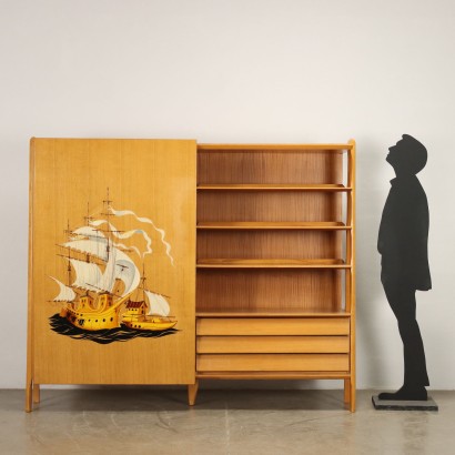 modernariato, modernariato di design, credenza, credenza modernariato, credenza di modernariato, credenza italiana, credenza vintage, credenza anni '60, credenza design anni 60,Mobile Anni 50