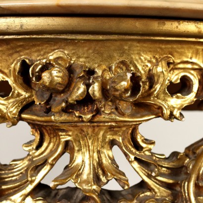 Konsole mit Spiegel Barockstil Holz Italien XX Jhd