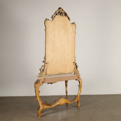 Konsole mit Spiegel Barockstil Holz Italien XX Jhd