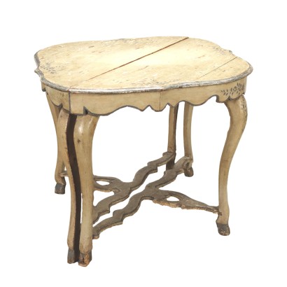 Paar Lackierte Konsolen Barock Holz Italien XVIII Jhd