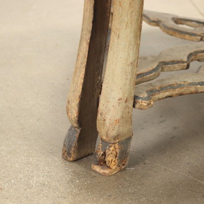 Paar Lackierte Konsolen Barock Holz Italien XVIII Jhd