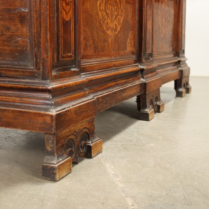Truhe Barock Nussbaum Italien XVII Jhd