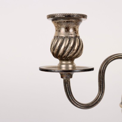 Paire de Candélabres Argent Italie XXe Siècle