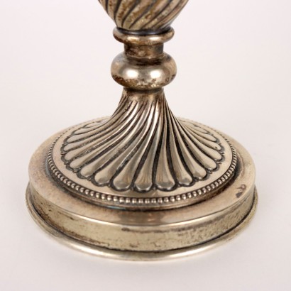 Paire de Candélabres Argent Italie XXe Siècle