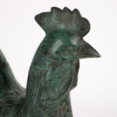 Hahn Skulptur Bronze Italien 1930er-1940er