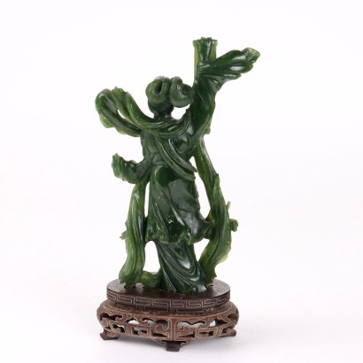 Guanyin in grünem Jaspis
