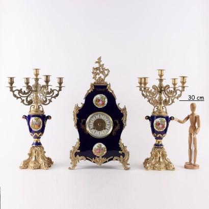 Trittico Orologio in Stile Barocchetto