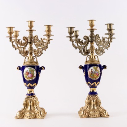 Trittico Orologio in Stile Barocchetto