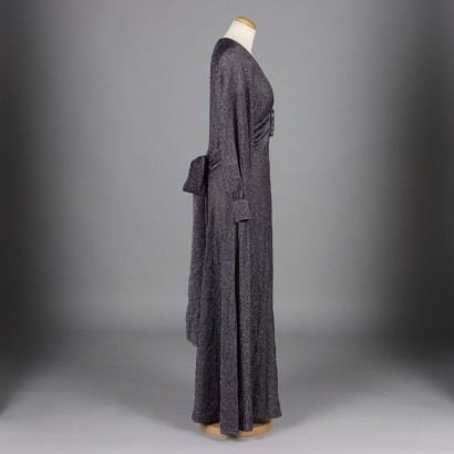 Vintage Abendkleid Lamé Gr. M Italien 1970er