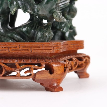 Sculpture en Jaspe Verte Chine XXe Siècle