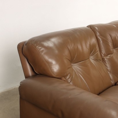 B&B Coronado Sofa Leder Italien 1970er
