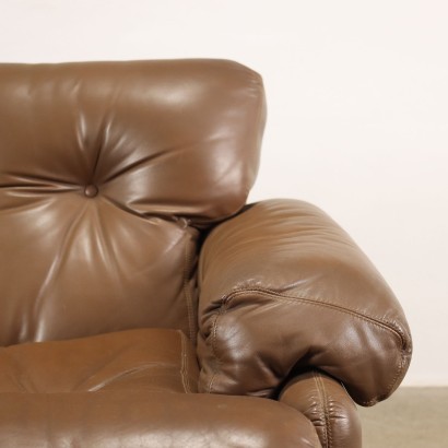 B&B Coronado Sofa Leder Italien 1970er