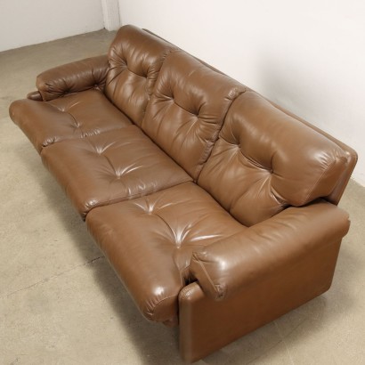 B&B Coronado Sofa Leder Italien 1970er
