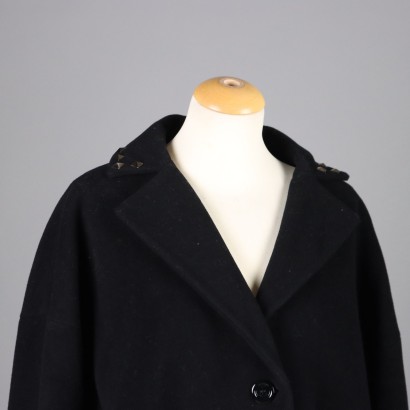 Cappotto Love Moschino Nero con Borchie%,Cappotto Love Moschino Nero con Borchie%