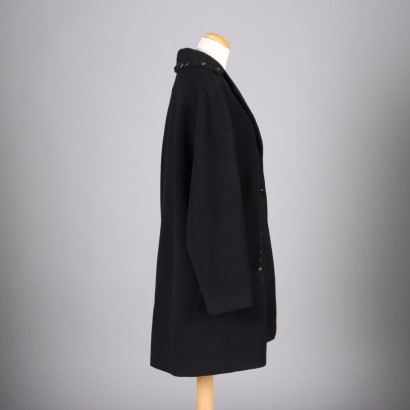 Cappotto Love Moschino Nero con Borchie%,Cappotto Love Moschino Nero con Borchie%
