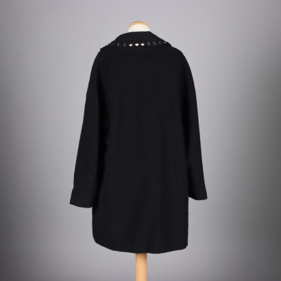 Cappotto Love Moschino Nero con Borchie%,Cappotto Love Moschino Nero con Borchie%