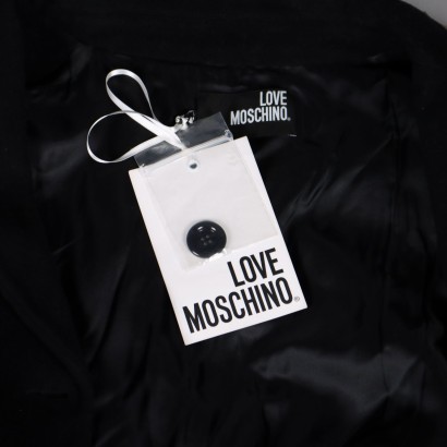 Cappotto Love Moschino Nero con Borchie%,Cappotto Love Moschino Nero con Borchie%