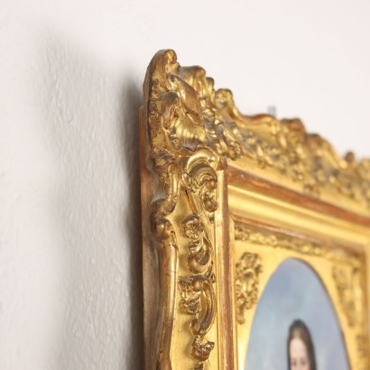 Peint sur Porcelaine avec Portrait de, Portrait de Dame