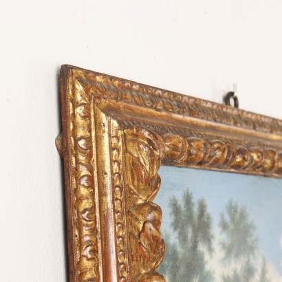 Paysage avec Personnages Huile sur Toile Europe XVIIIe-XIXe Siècle