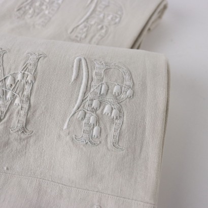 Pair of Pillowcases Flax Italy XX Century
