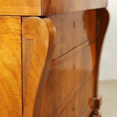 Pair of Chests of Drawers Restoration Walnut Italy XIX Century