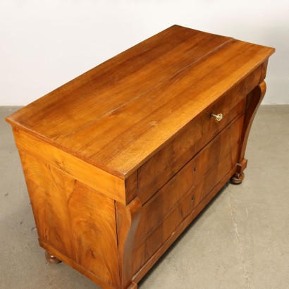 Pair of Chests of Drawers Restoration Walnut Italy XIX Century