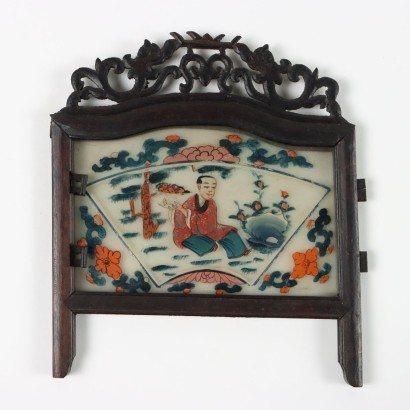 Group of Twelve Glass Panels Dip