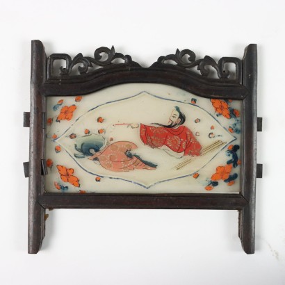 Group of Twelve Glass Panels Dip