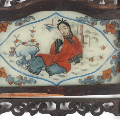 Group of Twelve Glass Panels Dip
