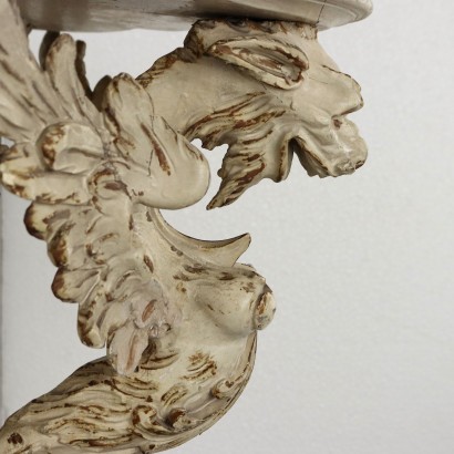 Mensola in Legno Intagliato e Laccato