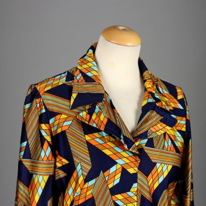 #vintage #abbigliamentovintage #abitivintage #vintagemilano #modavintage ,Abito Vintage Stampa Geometrica