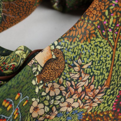 Vintage Green Gucci Scarf Silk Italy 1960s-1970s