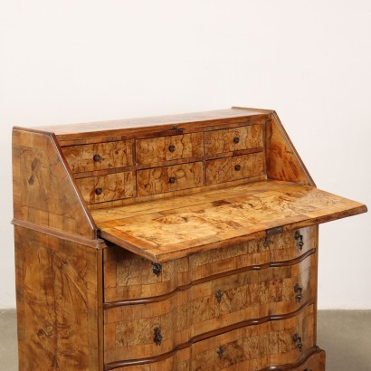 Flap Cabinet Baroque Style Walnut Italy XX Century