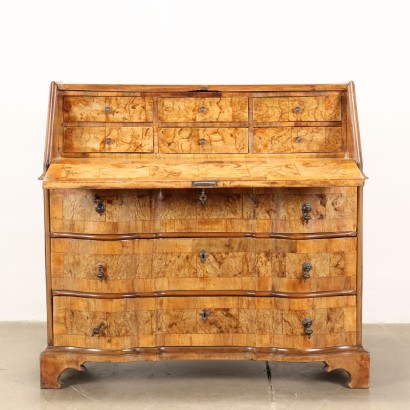 Flap Cabinet Baroque Style Walnut Italy XX Century